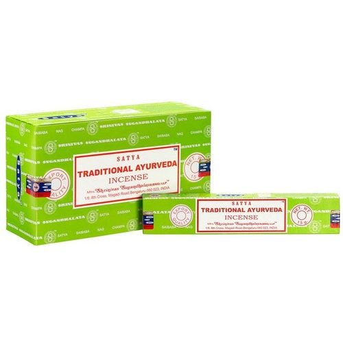 Set of 12 Packets of Traditional Ayurveda Incense Sticks by Satya | Inspired Creative Gifts | UK Supplier