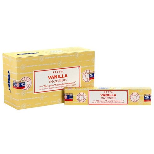 Set of 12 Packets of Vanilla Incense Sticks by Satya | Inspired Creative Gifts | UK Supplier