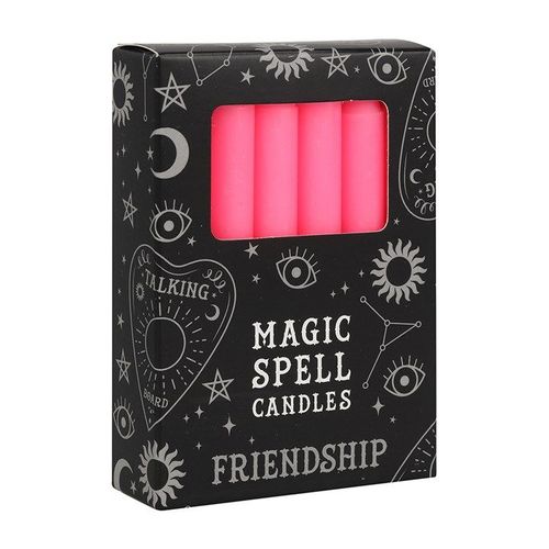 Set of 12 Pink 'Friendship' Spell Candles | Inspired Creative Gifts | UK Supplier