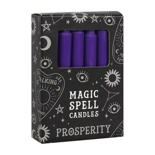 Set of 12 Purple 'Prosperity' Spell Candles | Inspired Creative Gifts | UK Supplier