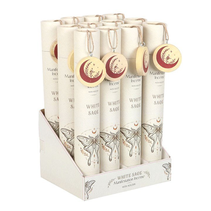 Set of 12 White Sage Manifestation Incense Stick Gift Sets | Inspired Creative Gifts | UK Supplier