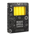 Set of 12 Yellow 'Success' Spell Candles | Inspired Creative Gifts | UK Supplier