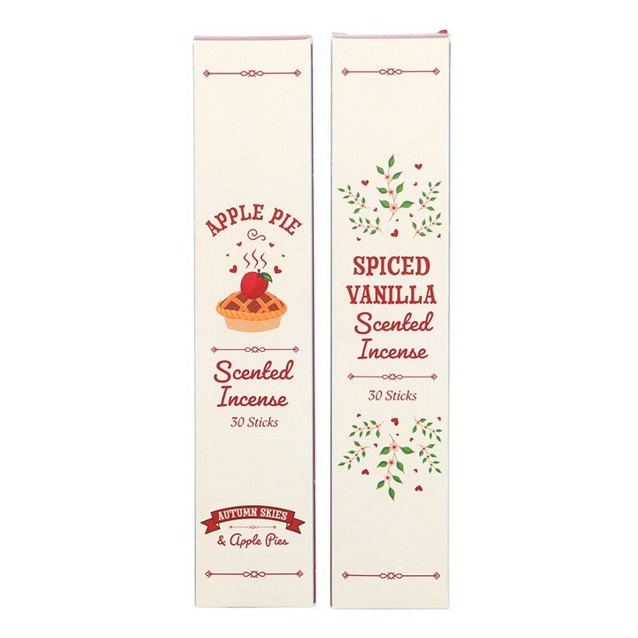 Set of 2 Apple Pie and Spiced Vanilla Incense Stick Packs | Inspired Creative Gifts | UK Supplier