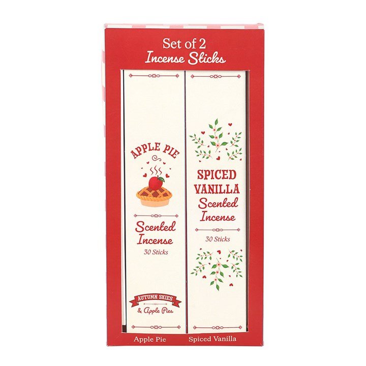 Set of 2 Apple Pie and Spiced Vanilla Incense Stick Packs | Inspired Creative Gifts | UK Supplier