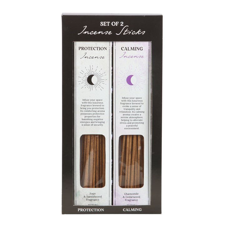Set of 2 Calming & Protection Incense Stick Sets | Inspired Creative Gifts | UK Supplier