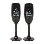Set of 2 Dead Thirsty Champagne Flutes | Inspired Creative Gifts | UK Supplier