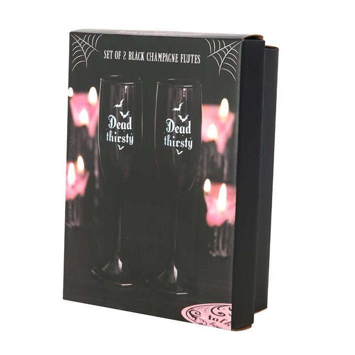 Set of 2 Dead Thirsty Champagne Flutes | Inspired Creative Gifts | UK Supplier