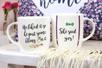Set of 2 She Said Yes Mugs | Inspired Creative Gifts | UK Supplier