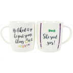 Set of 2 She Said Yes Mugs | Inspired Creative Gifts | UK Supplier