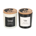 Set of 2 Yin Yang Black Oud and Coconut Candles | Inspired Creative Gifts | UK Supplier