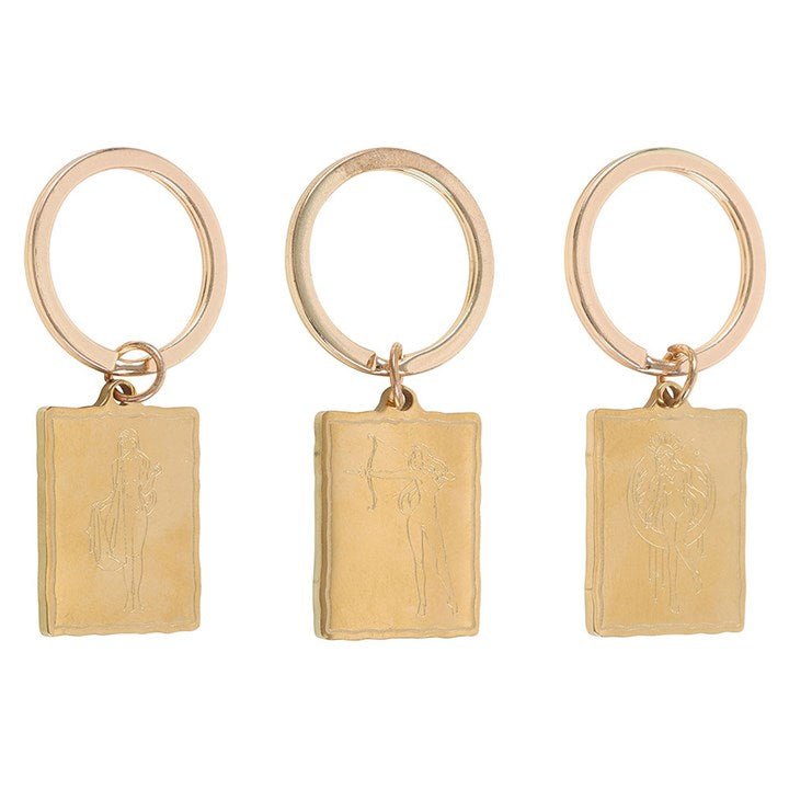 Set of 24 Goddess Talisman Keyrings on Display | Inspired Creative Gifts | UK Supplier