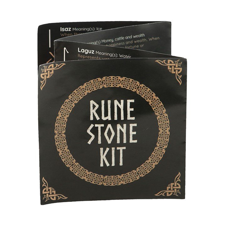 Set of 25 Black Onyx Viking Rune Stones | Inspired Creative Gifts | UK Supplier