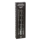 Set of 3 Black Magic Pentagram Taper Candles | Inspired Creative Gifts | UK Supplier
