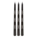 Set of 3 Black Magic Triple Moon Taper Candles | Inspired Creative Gifts | UK Supplier