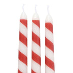 Set of 3 Candy Cane Stripe Taper Candles | Inspired Creative Gifts | UK Supplier