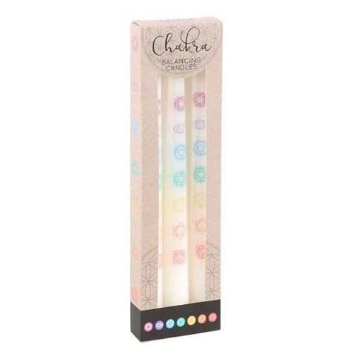 Set of 3 Chakra Balancing Taper Dinner Candles | Inspired Creative Gifts | UK Supplier