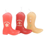 Set of 3 Cowboy Boot Candles | Inspired Creative Gifts | UK Supplier