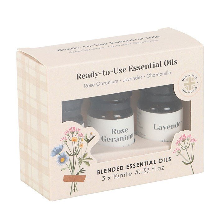 Set of 3 Floral Blended Essential Oils | Inspired Creative Gifts | UK Supplier