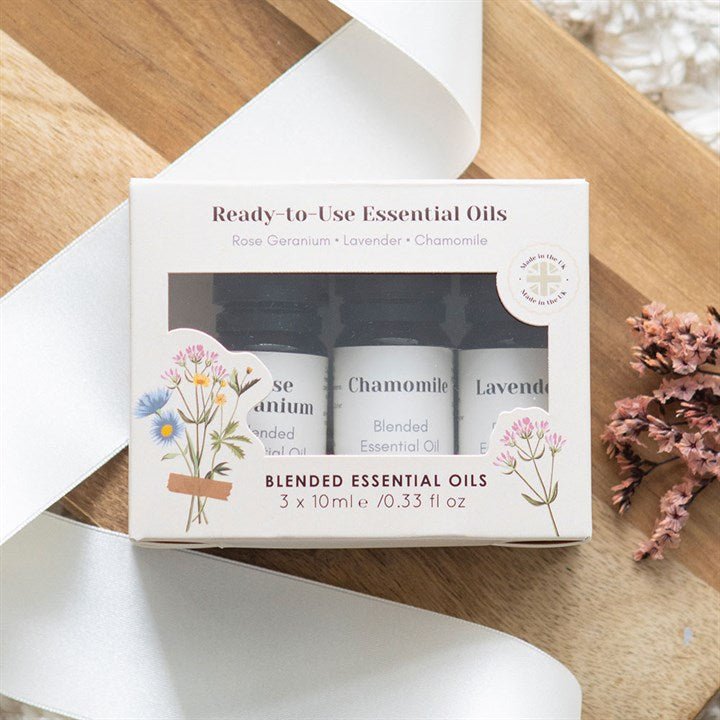 Set of 3 Floral Blended Essential Oils | Inspired Creative Gifts | UK Supplier