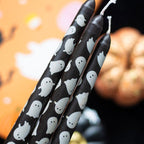 Set of 3 Ghost Print Taper Candles | Inspired Creative Gifts | UK Supplier