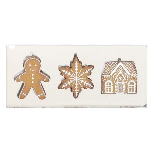 Set of 3 Hanging Gingerbread Decorations | Inspired Creative Gifts | UK Supplier