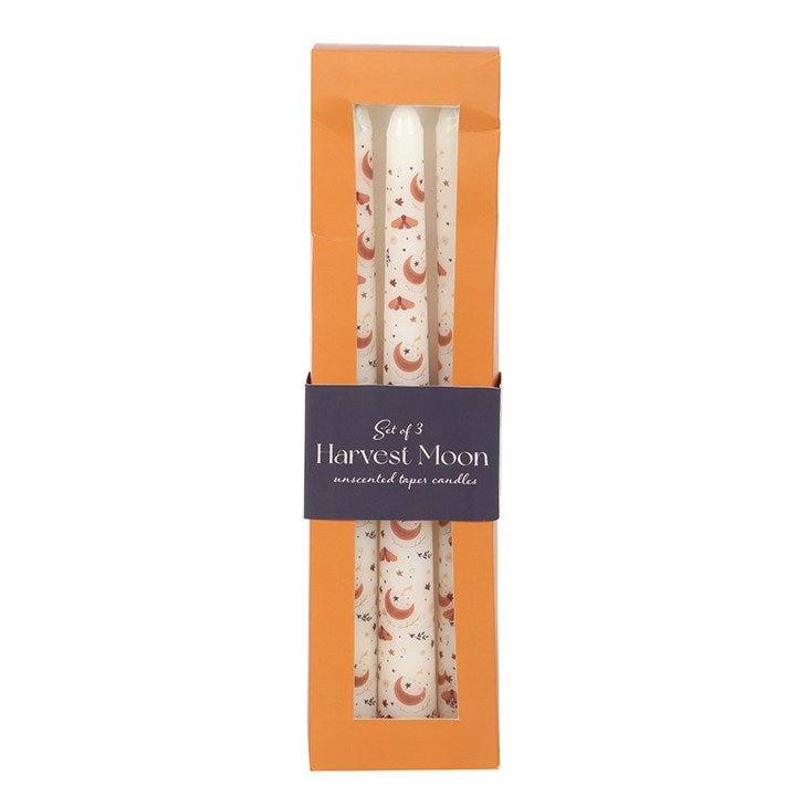 Set of 3 Harvest Moon Taper Candles | Inspired Creative Gifts | UK Supplier