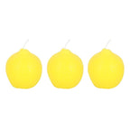 Set of 3 Lemon Shaped Candles | Inspired Creative Gifts | UK Supplier