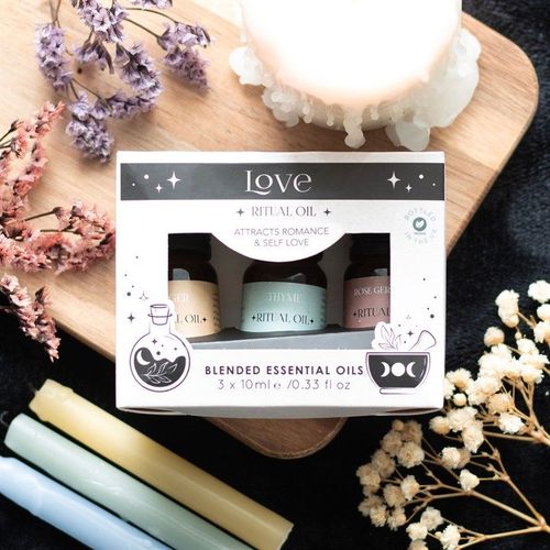 Set of 3 Love Ritual Blended Essential Oils | Inspired Creative Gifts | UK Supplier