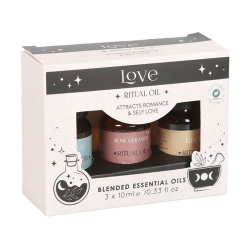 Set of 3 Love Ritual Blended Essential Oils | Inspired Creative Gifts | UK Supplier