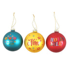 Set of 3 Nostalgic Christmas Glass Baubles | Inspired Creative Gifts | UK Supplier