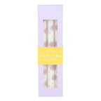 Set of 3 Purple Daisy Taper Candles | Inspired Creative Gifts | UK Supplier