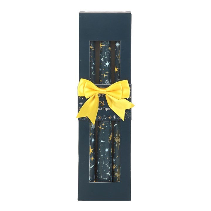 Set of 3 Starry Night Taper Candles | Inspired Creative Gifts | UK Supplier