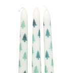 Set of 3 White Fir Tree Taper Candles | Inspired Creative Gifts | UK Supplier