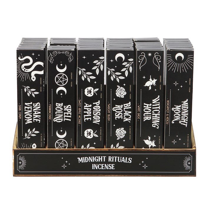 Set of 36 Midnight Rituals Incense Sticks in Display | Inspired Creative Gifts | UK Supplier