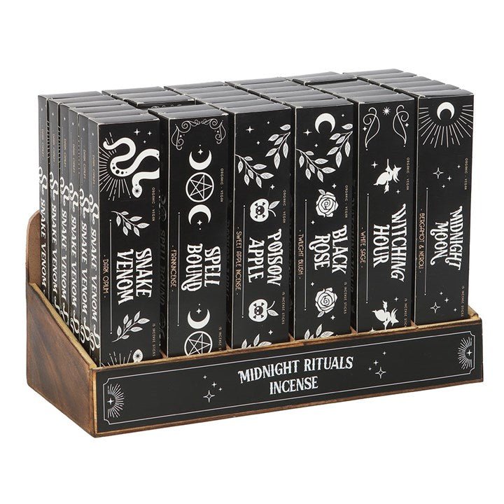 Set of 36 Midnight Rituals Incense Sticks in Display | Inspired Creative Gifts | UK Supplier