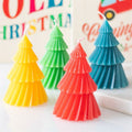 Set of 4 Colourful Christmas Tree Candles | Inspired Creative Gifts | UK Supplier