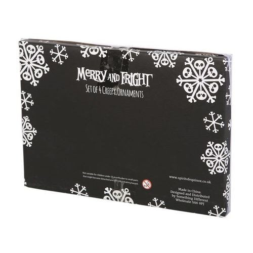 Set of 4 Creepy Skeleton Cookie Ornaments | Inspired Creative Gifts | UK Supplier