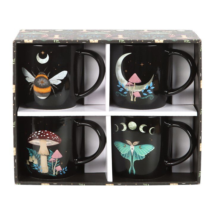 Set of 4 Dark Forest Mugs | Inspired Creative Gifts | UK Supplier