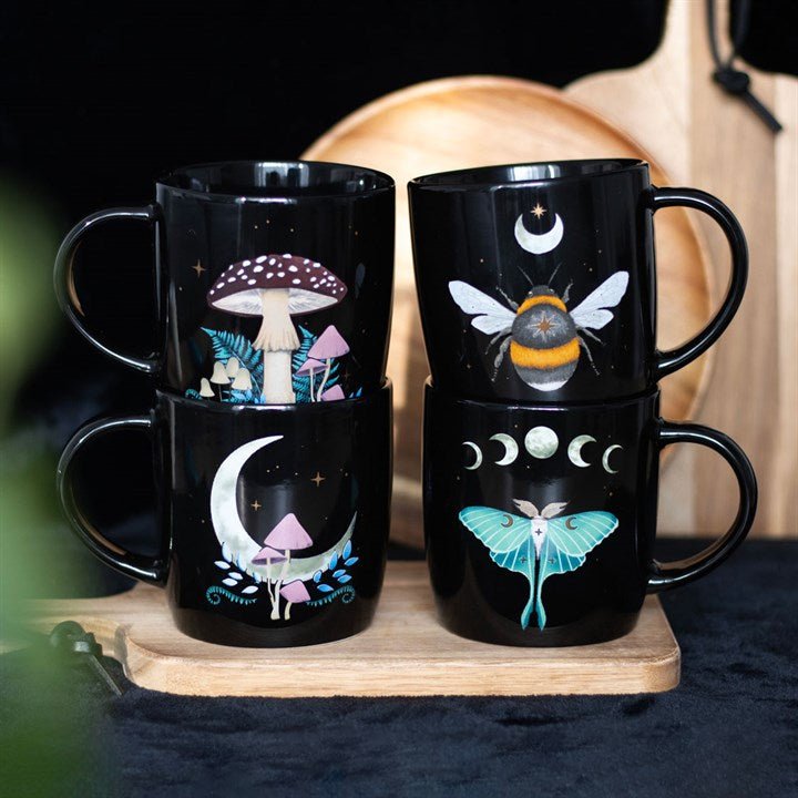 Set of 4 Dark Forest Mugs | Inspired Creative Gifts | UK Supplier