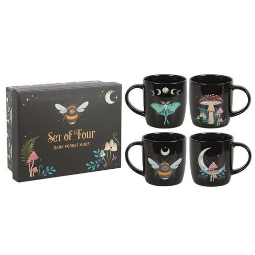 Set of 4 Dark Forest Mugs | Inspired Creative Gifts | UK Supplier