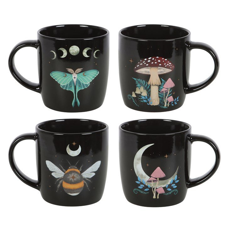 Set of 4 Dark Forest Mugs | Inspired Creative Gifts | UK Supplier