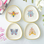 Set of 4 Floral Bug Trinket Dishes | Inspired Creative Gifts | UK Supplier