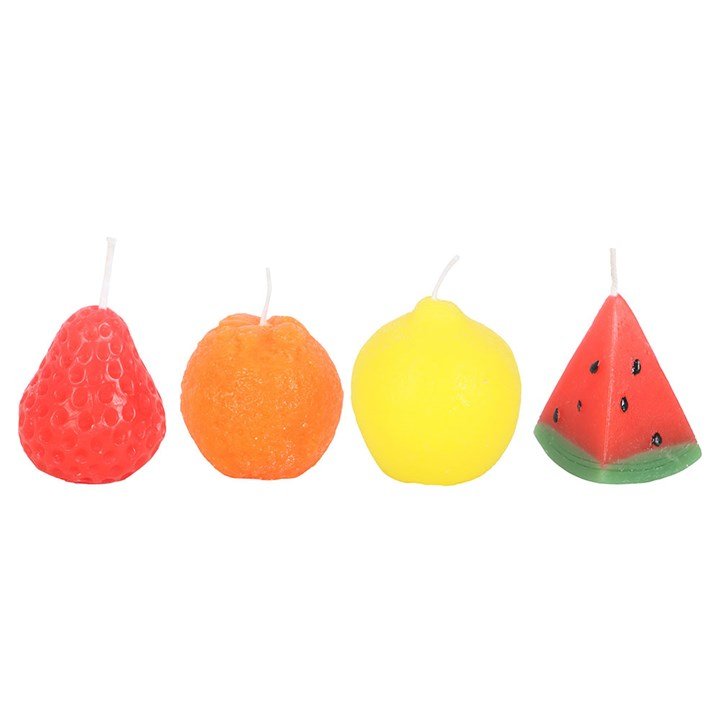 Set of 4 Fruit Shaped Candles | Inspired Creative Gifts | UK Supplier