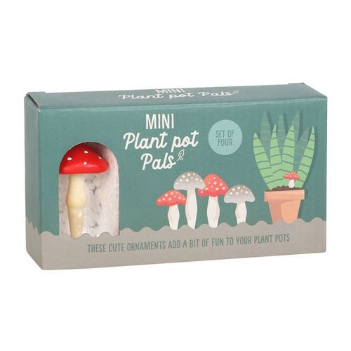 Set of 4 Mini Mushroom Plant Pot Pals | Inspired Creative Gifts | UK Supplier