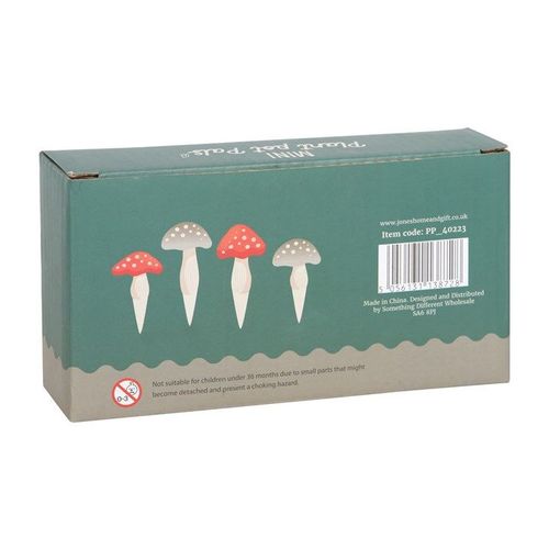 Set of 4 Mini Mushroom Plant Pot Pals | Inspired Creative Gifts | UK Supplier