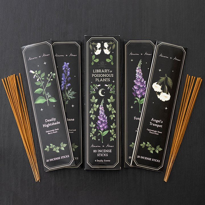 Set of 4 Poisonous Plants Incense Stick Packs | Inspired Creative Gifts | UK Supplier