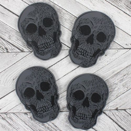 Set Of 4 Skull Coasters | Inspired Creative Gifts | UK Supplier