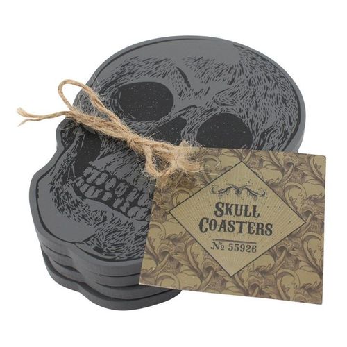 Set Of 4 Skull Coasters | Inspired Creative Gifts | UK Supplier