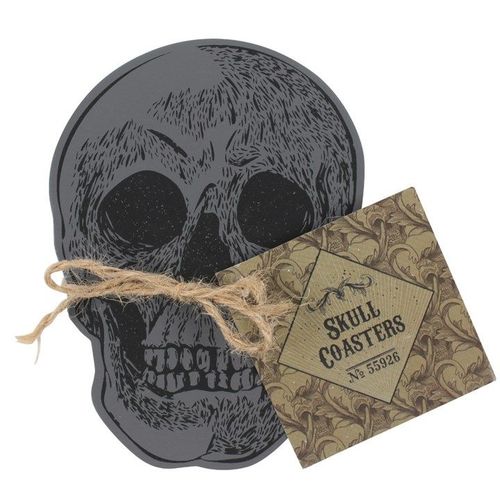 Set Of 4 Skull Coasters | Inspired Creative Gifts | UK Supplier