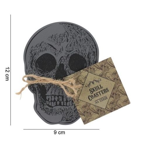 Set Of 4 Skull Coasters | Inspired Creative Gifts | UK Supplier